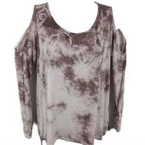 AEO Soft & Sexy Tie-dye Cold-shoulder Oversized Tee Sz XS